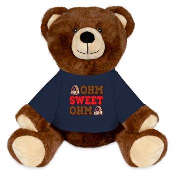 Amateur Radio Ohm Sweet Ohm Ham Radio - Nounours RecycelBär® marron - bleu marine - Devant