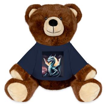Gray dragon - MiniFeet® RecycelBär® Teddy Bear Brown - french navy - Front