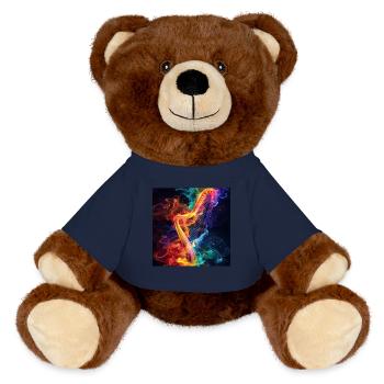 Harp - MiniFeet® RecycelBär® Teddy Bear Brown - french navy - Front