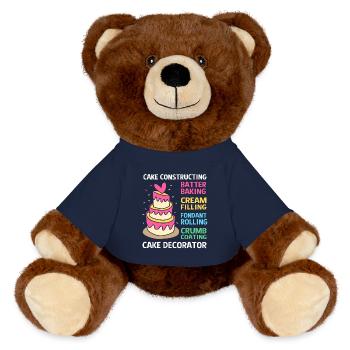 Torte Törtchen Dekoration Kuchen - MiniFeet® RecycelBär® Braun - French Navy - Vorne