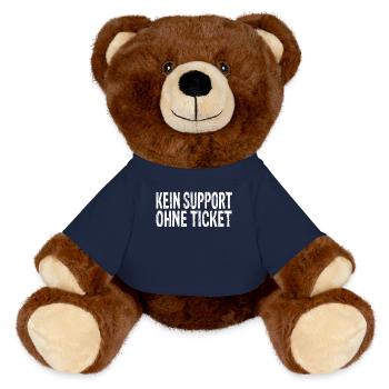 No support without a ticket - MiniFeet® RecycelBär® Teddy Bear Brown - french navy - Front