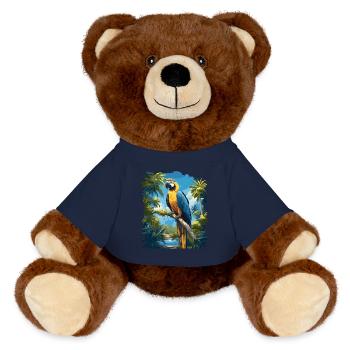 L’ère de l’ara - Nounours RecycelBär® marron - bleu marine - Devant