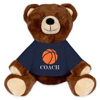 Coach de Basketball - MiniFeet® RecycelBär® Teddy Bear Brown - french navy - Front