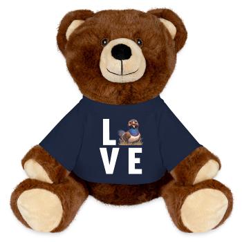 Pheasants Pheasant - MiniFeet® RecycelBär® Teddy Bear Brown - french navy - Front