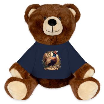 Pheasants Pheasant - MiniFeet® RecycelBär® Teddy Bear Brown - french navy - Front