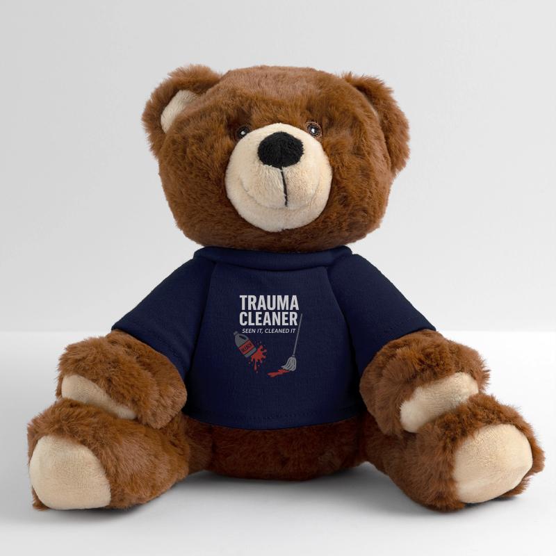 Forensic Cleaner Dark Humor Crime Scene Biohazard MiniFeet® RecycelBär® Teddy Bear Brown