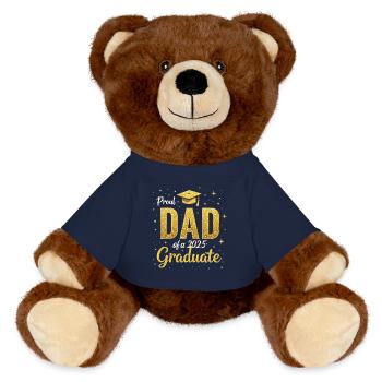 Stolzer Vater eines Abschlusses im Jahr 2025 - MiniFeet® RecycelBär® Braun - French Navy - Vorne