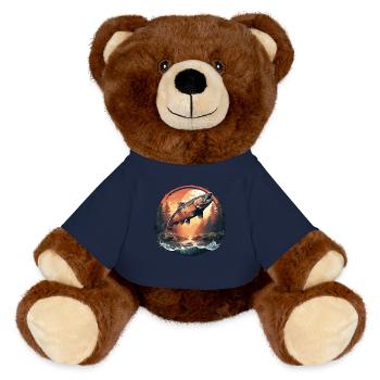 Lachse Lachs - MiniFeet® RecycelBär® Braun - French Navy - Vorne