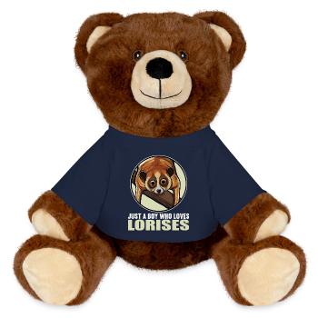 Lois lents Loris - Nounours RecycelBär® marron - bleu marine - Devant