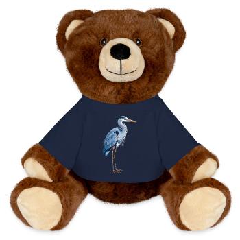 Héron bleu élégant - Nounours RecycelBär® marron - bleu marine - Devant