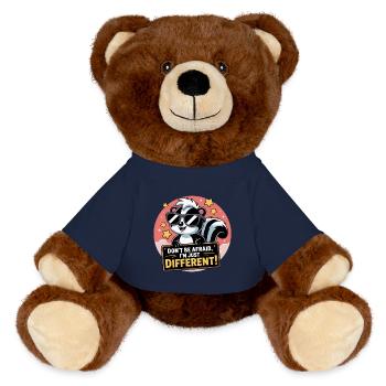 SKUNKS DON T BE AFRAID - MiniFeet® RecycelBär® Teddy Bear Brown - french navy - Front