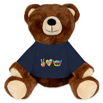 Büffel Rind Ochsen - MiniFeet® RecycelBär® Braun - French Navy - Vorne