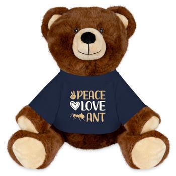 Peace Love Ant - MiniFeet® RecycelBär® Braun - French Navy - Vorne