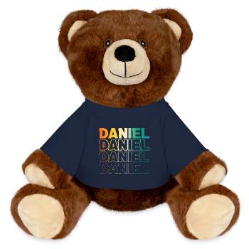 Daniel - Nounours RecycelBär® marron - bleu marine - Devant