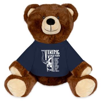 Wikinger Welt Tour - MiniFeet® RecycelBär® Braun - French Navy - Vorne