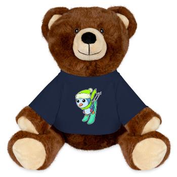 Ski - Nounours RecycelBär® marron - bleu marine - Devant