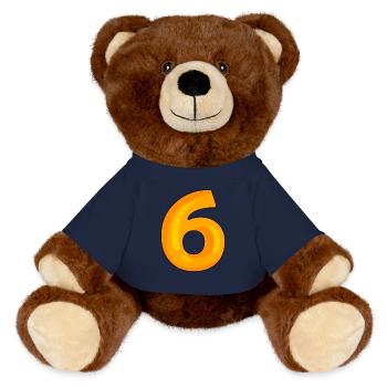 6 - MiniFeet® RecycelBär® Teddy Bear Brown - french navy - Front