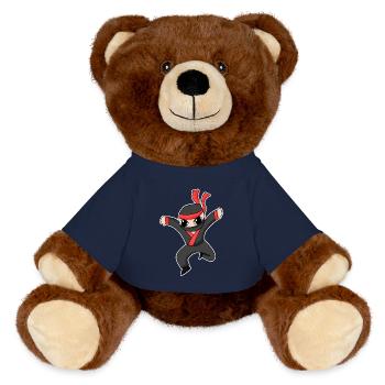Ninja - MiniFeet® RecycelBär® Braun - French Navy - Vorne