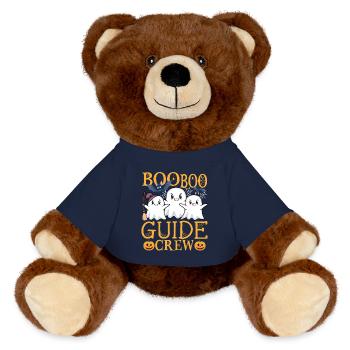 Guide Tourguide Saying - MiniFeet® RecycelBär® Teddy Bear Brown - french navy - Front