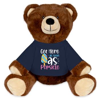 Get Here As Soon As Popsicle für eine Eis - MiniFeet® RecycelBär® Braun - French Navy - Vorne