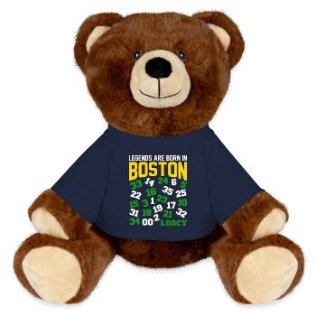 LEGENDEN WERDEN IN BOSTON GEBOREN - BASKET - MiniFeet® RecycelBär® Braun - French Navy - Vorne
