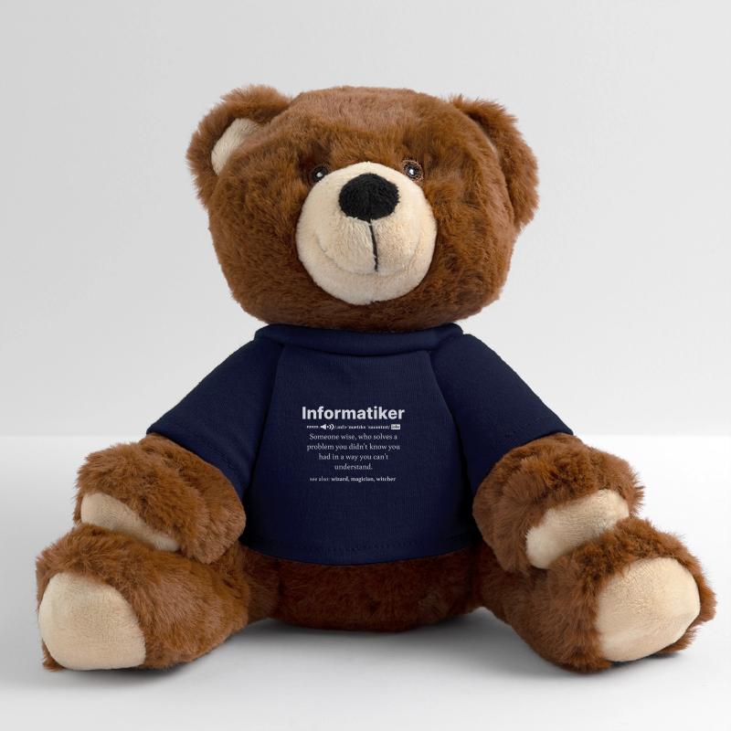 IT Informatik Informatiker Computerarbeit Geschenk MiniFeet® RecycelBär® Braun