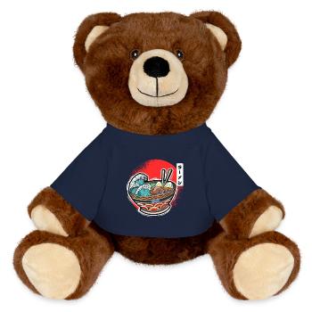 Ramen Bowl Wave Soupe de nouilles japonaises - Nounours RecycelBär® marron - bleu marine - Devant