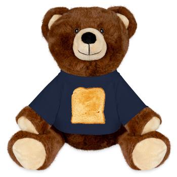 pain sandwich petit grille-pain fruehstueck1 - Nounours RecycelBär® marron - bleu marine - Devant
