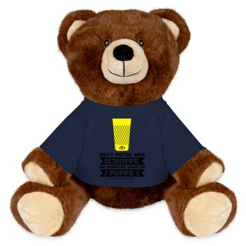 JGA hessisch Frankfurt Apfelwein Crew - MiniFeet® RecycelBär® Braun - French Navy - Vorne