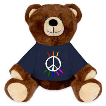 Peace - MiniFeet® RecycelBär® Braun - French Navy - Vorne