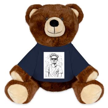 Cool Boy - MiniFeet® RecycelBär® Teddy Bear Brown - french navy - Front