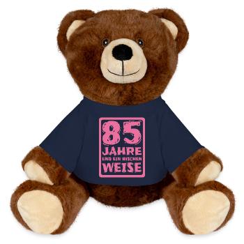 Age 85 - MiniFeet® RecycelBär® Teddy Bear Brown - french navy - Front