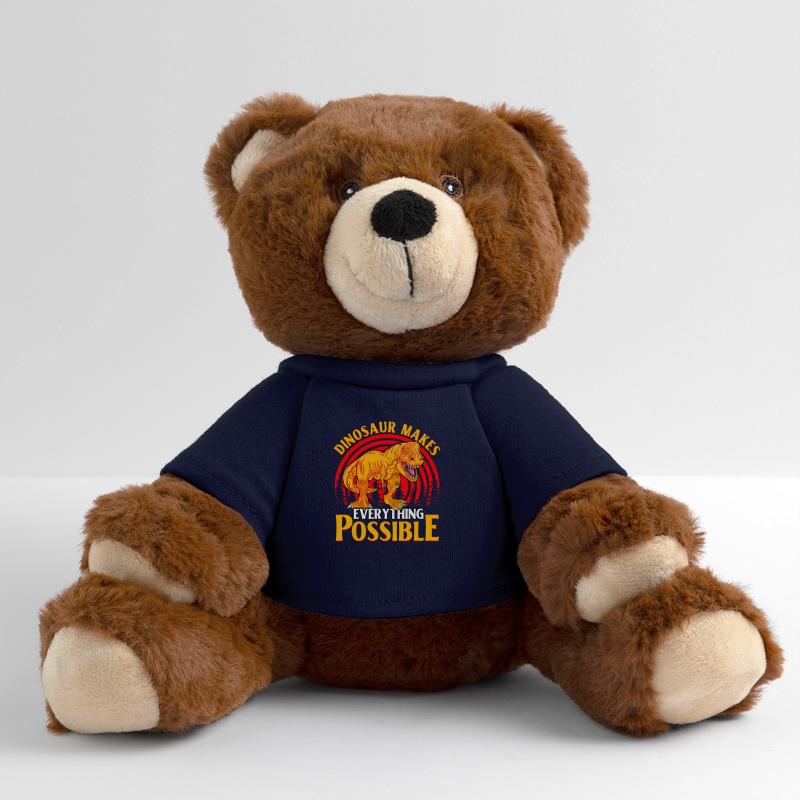 Dinosaur makes everything possible MiniFeet® RecycelBär® Teddy Bear Brown