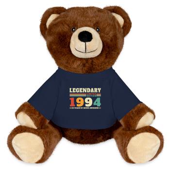 Legendary Since 1994 Vintage Birthday Gift - MiniFeet® RecycelBär® Teddy Bear Brown - french navy - Front