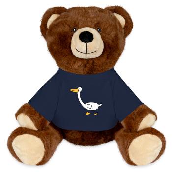 lustige Gans - MiniFeet® RecycelBär® Braun - French Navy - Vorne