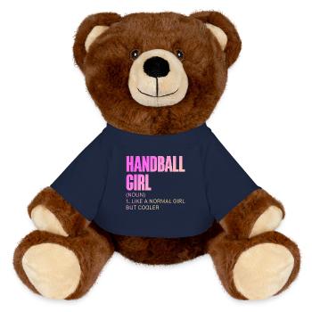 Handball Handball Player Women's Handball - MiniFeet® RecycelBär® Teddy Bear Brown - french navy - Front