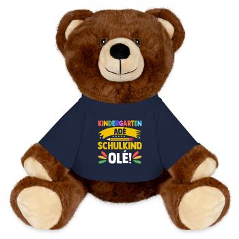 Garderie de la maternelle de la maternelle de 12e année - Nounours RecycelBär® marron - bleu marine - Devant