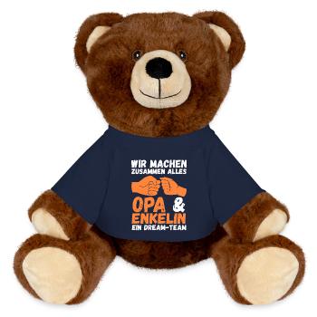 Opa Und Enkel - MiniFeet® RecycelBär® Braun - French Navy - Vorne