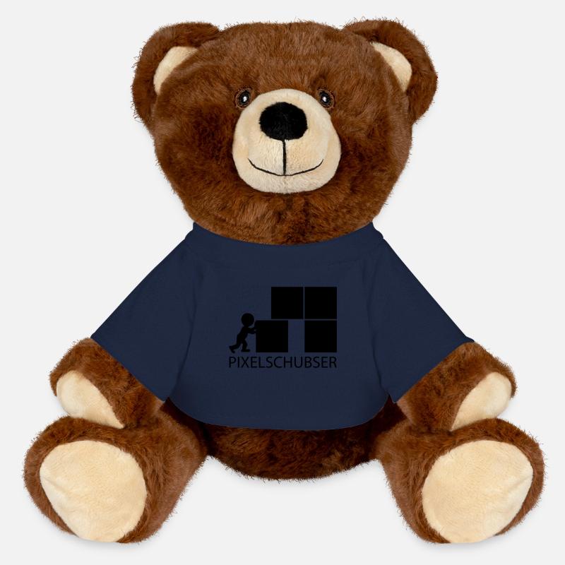 Pousseurs de pixels et fiers de cela ! - Nounours RecycelBär® marron - bleu marine