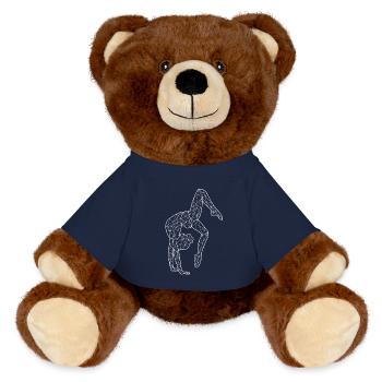 Gymnastics Scorpion Handstand white - MiniFeet® RecycelBär® Teddy Bear Brown - french navy - Front