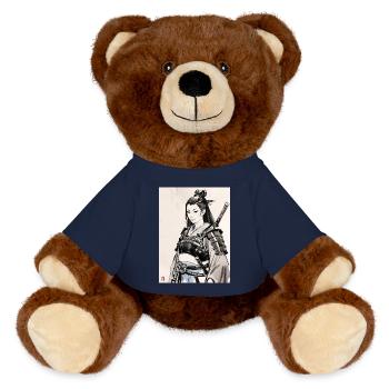 Rache in Seide und Stahl - MiniFeet® RecycelBär® Braun - French Navy - Vorne