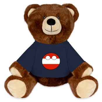 Countryball Country Home Austria - MiniFeet® RecycelBär® Teddy Bear Brown - french navy - Front
