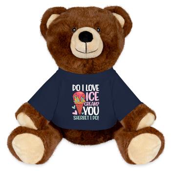 Do I Love Ice Cream? You Sherbet I Do - MiniFeet® RecycelBär® Braun - French Navy - Vorne