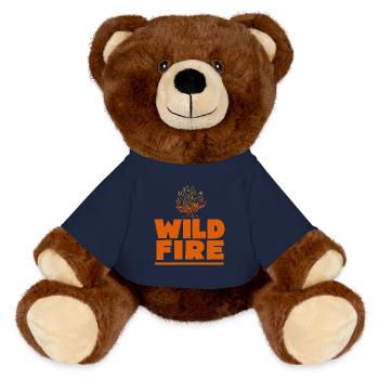 fire department wild fire - Feuerwehr wildes Feuer - MiniFeet® RecycelBär® Braun - French Navy - Vorne