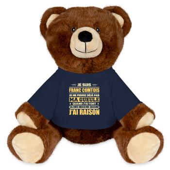 Franc comtois Ich halte meinen Mund nicht zu frank comté - MiniFeet® RecycelBär® Braun - French Navy - Vorne