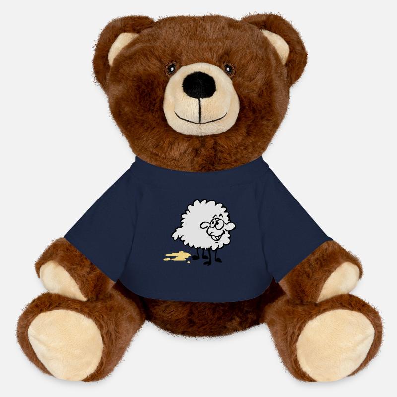 Piss sheep - MiniFeet® RecycelBär® Teddy Bear Brown - french navy