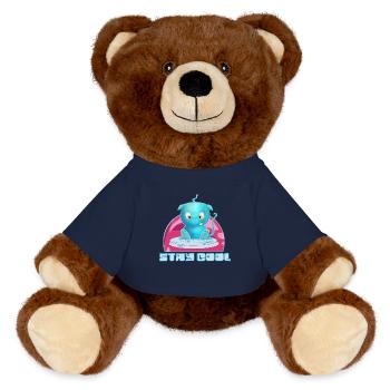 Polar Bear Stays Cool Sweet - MiniFeet® RecycelBär® Teddy Bear Brown - french navy - Front
