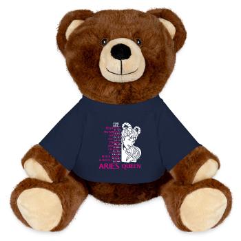 Sternzeichen Widder - MiniFeet® RecycelBär® Braun - French Navy - Vorne