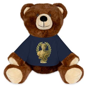 Statue Rome Aquarelle - Nounours RecycelBär® marron - bleu marine - Devant