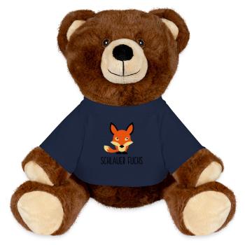 Ich bin ein schlauer Fuchs - MiniFeet® RecycelBär® Braun - French Navy - Vorne